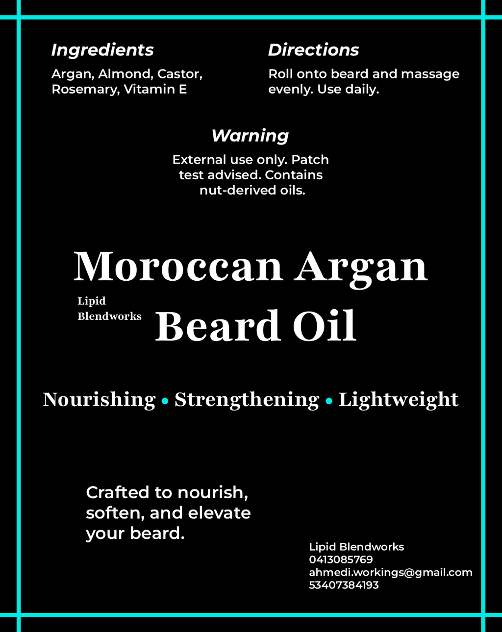 Moroccan Argan Beard Oil
