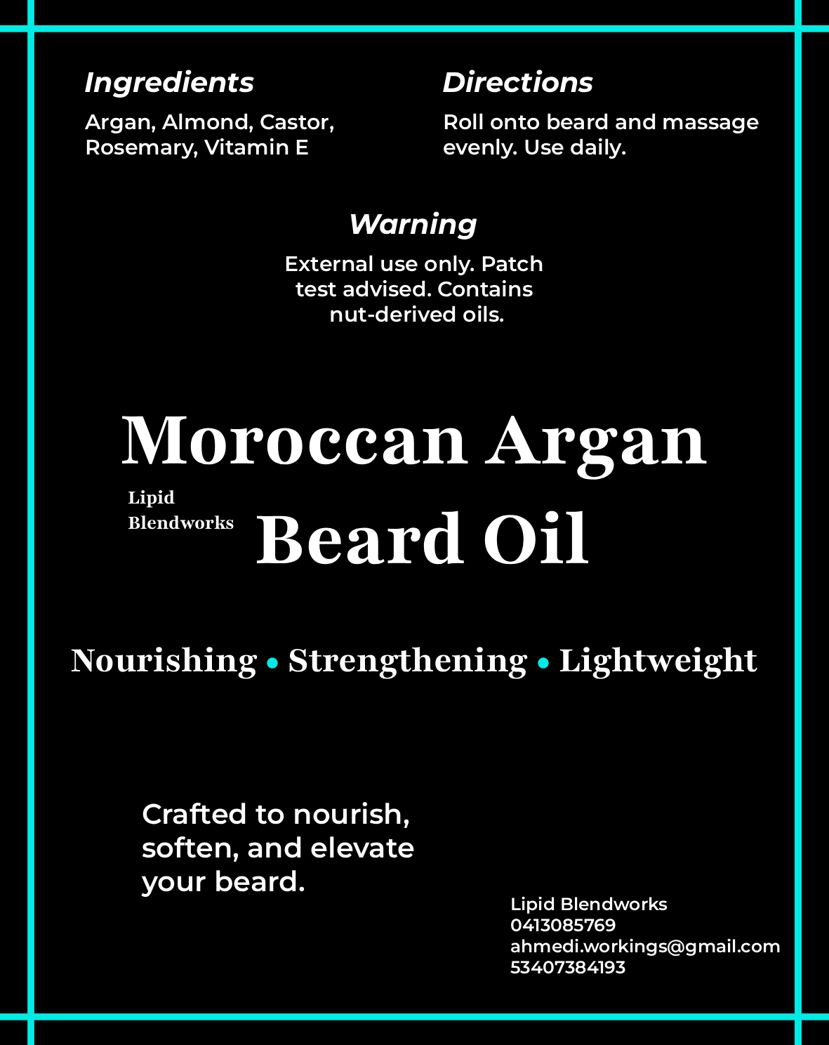 Moroccan Argan Beard Oil
