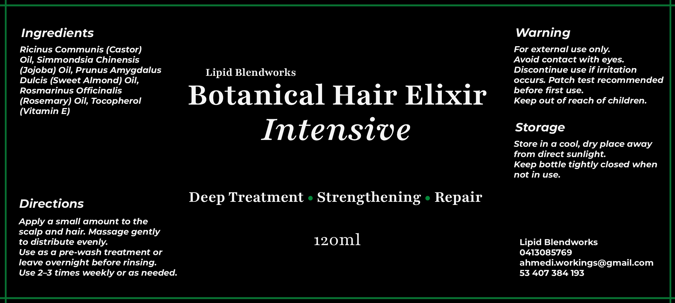 Botanical Hair Elixir Intensive
